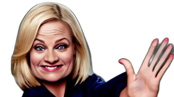 face, cartoon, photorealistic, leslie, knope, show, parks, recreation transparent PNG cut-out