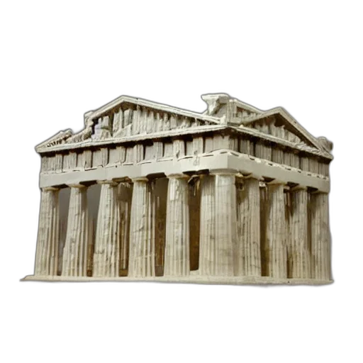 building, 3d render, photorealistic, concept art, parthenon, made, out, jelly transparent PNG cut-out