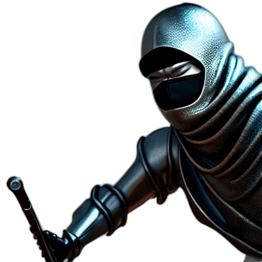 robot, mask, staff, weapon transparent PNG cut-out