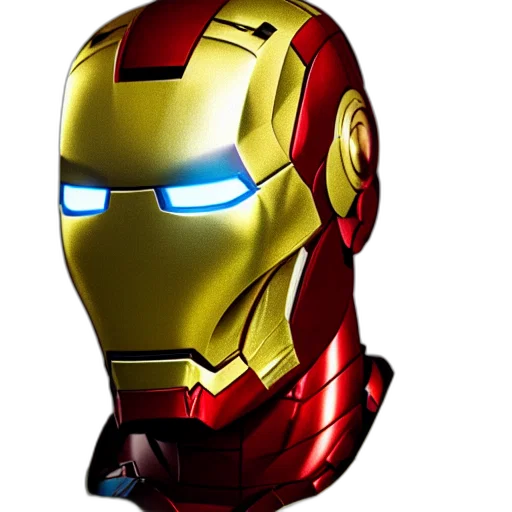 mask, comic book art, 3d render, concept art, cartoon, iron, man, uhd transparent PNG cut-out