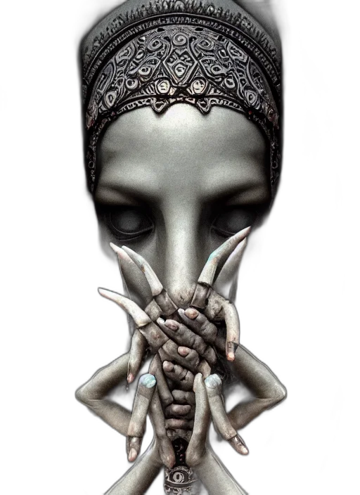 mask, face, jewelry, crown, fantasy art, concept art, photorealistic, 3d render transparent PNG cut-out
