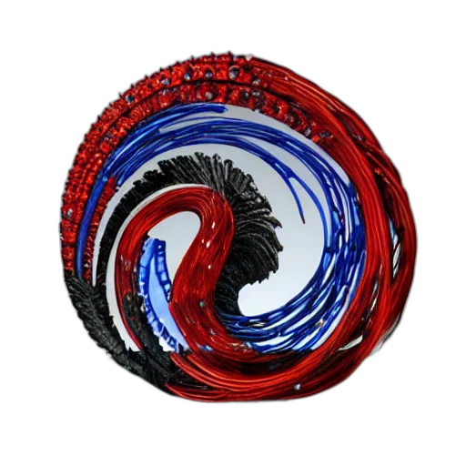jewelry, staff, hair, dragon, 3d render, photorealistic, fantasy art, red transparent PNG cut-out