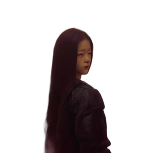 hair, face, jacket, creature transparent PNG cut-out