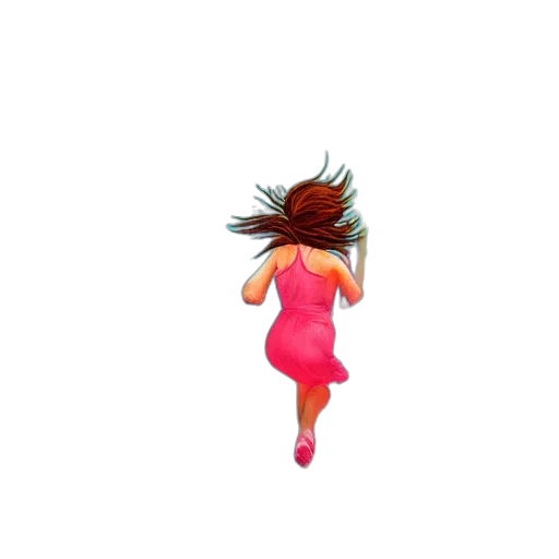 hair, dress, creature, hat, pixel art, 3d render, concept art, vaporwave transparent PNG cut-out