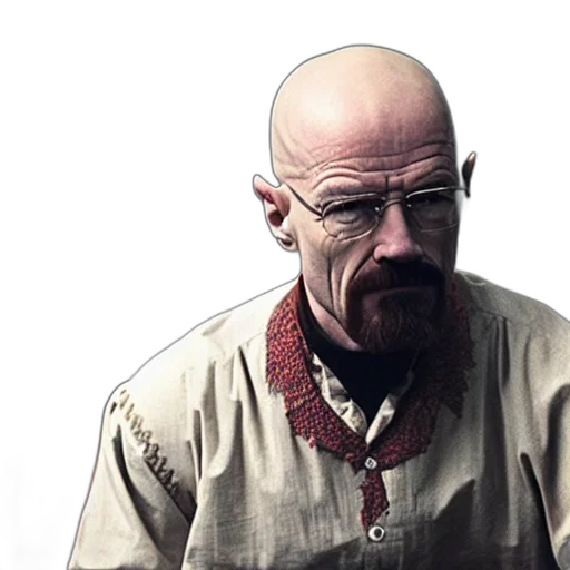 face, staff, photorealistic, concept art, 3d render, comic book art, walter, white transparent PNG cut-out