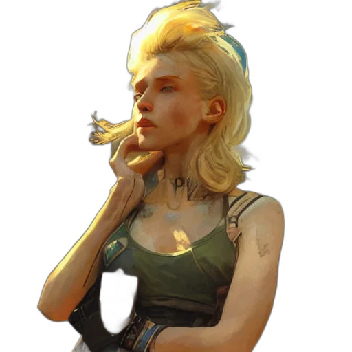 face, dress, jewelry, concept art transparent PNG cut-out