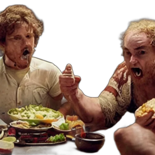 food, fire, realistic, cannibal transparent PNG cut-out