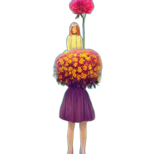 dress, flower, crown, hat transparent PNG cut-out