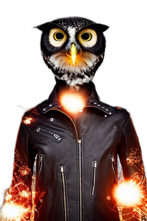 jacket, mask, animal, staff, 3d render, concept art, fantasy art, comic book art transparent PNG cut-out