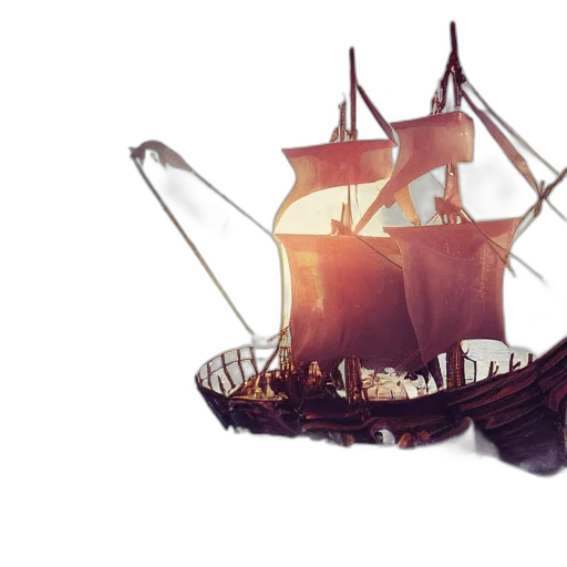 weapon, 3d render, concept art, photorealistic, fantasy art, realistic, pirate, ship transparent PNG cut-out
