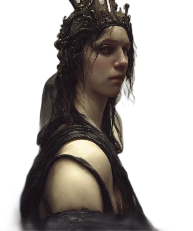 crown, face, dress, staff transparent PNG cut-out