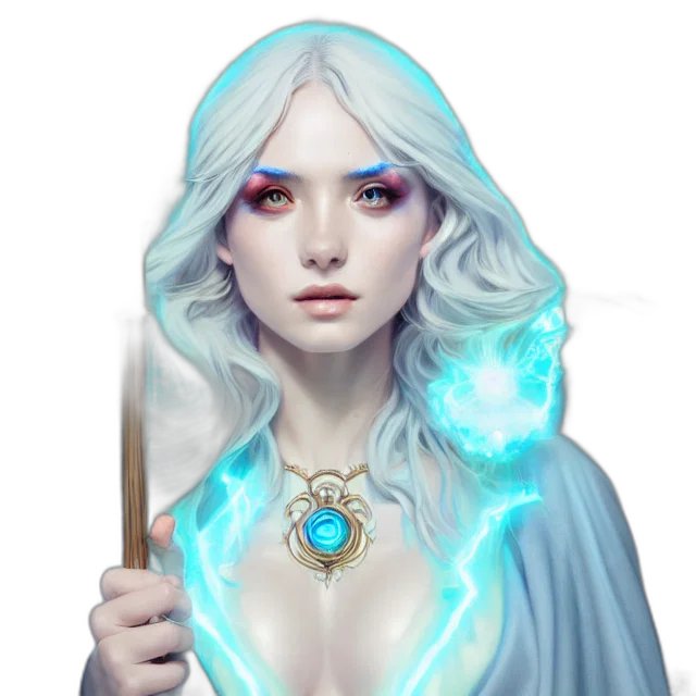 jewelry, staff, sword, face, fantasy art, concept art, pixel art, comic book art transparent PNG cut-out