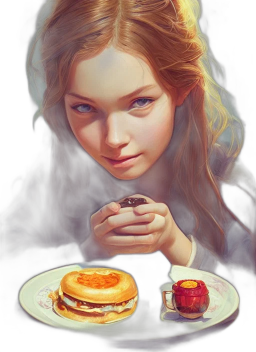 food, face, photorealistic, fantasy art, concept art, oil painting, fire, fog transparent PNG cut-out