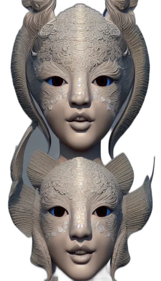 mask, face, creature, crown transparent PNG cut-out