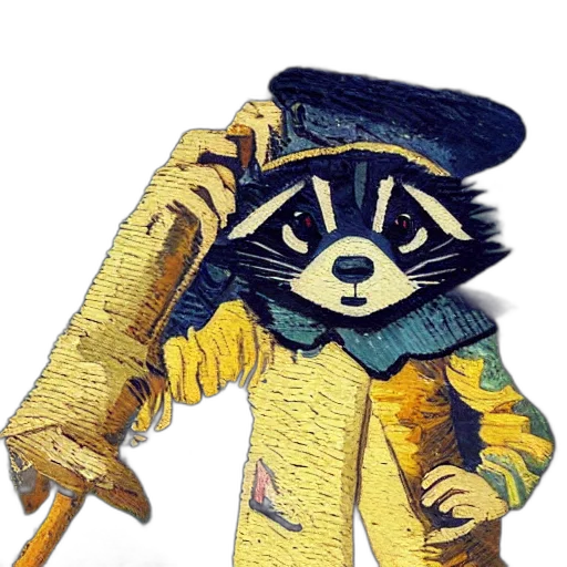 staff, jacket, animal, hat, concept art, comic book art, pixel art, fantasy art transparent PNG cut-out