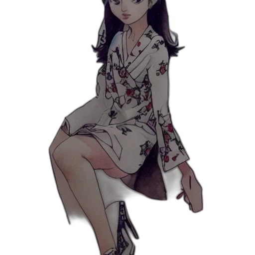 dress, staff, jewelry, creature, concept art, anime, cartoon, pixel art transparent PNG cut-out