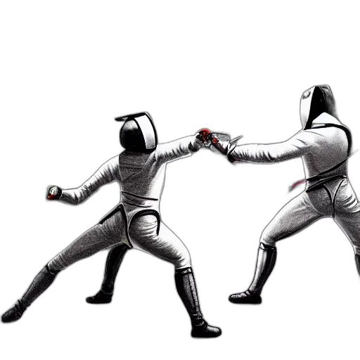 robot, sword, concept art, 3d render transparent PNG cut-out