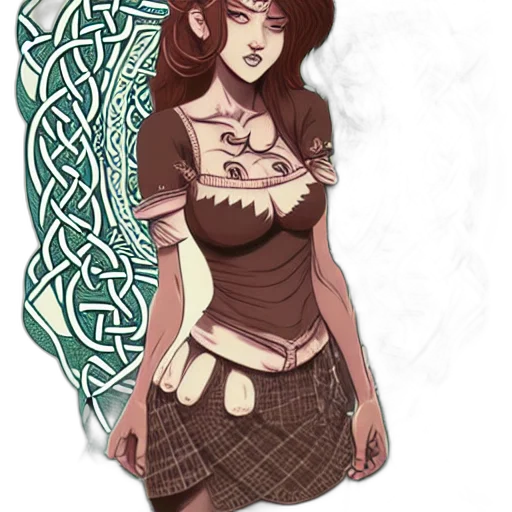 staff, dress, fantasy art, concept art, comic book art, pixel art, earth tones, green transparent PNG cut-out