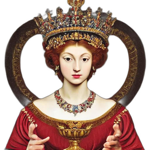 crown, jewelry, face, staff transparent PNG cut-out