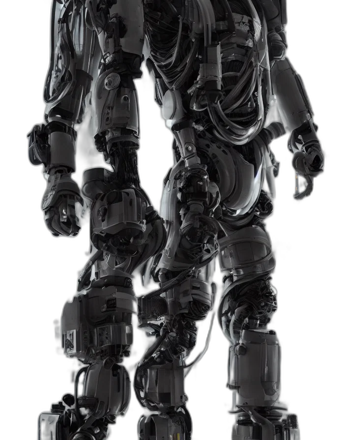 robot, weapon, animal, creature, cyberpunk, concept art, 3d render, full transparent PNG cut-out