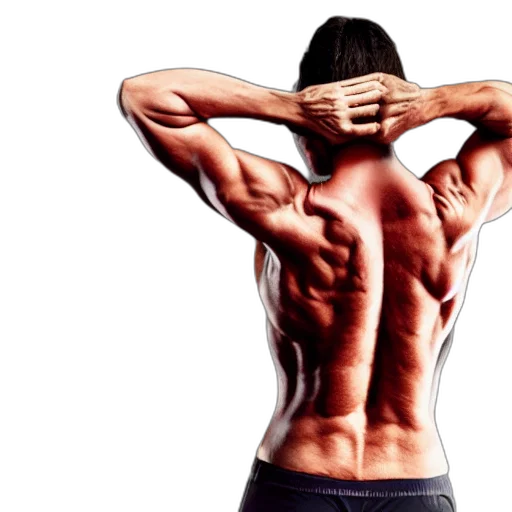 very, big, latissimus, dorsi, muscle transparent PNG cut-out