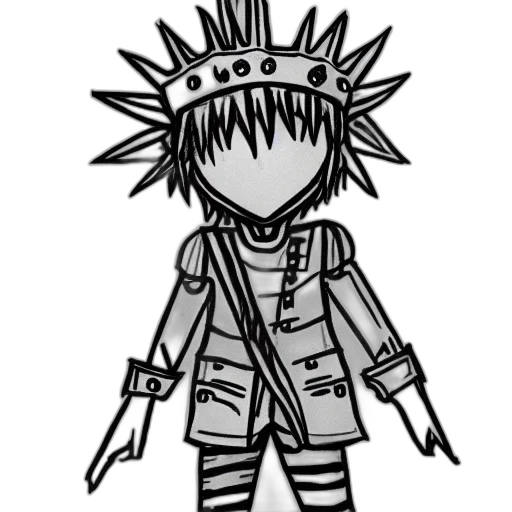 jacket, cartoon, concept art, comic book art, pixel art, monochrome, scp, foundation transparent PNG cut-out