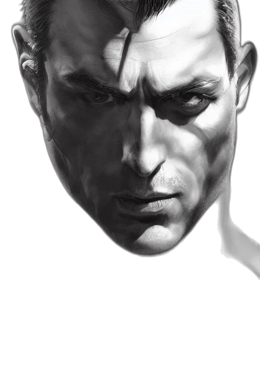 face, mask, photorealistic, comic book art, concept art, pencil sketch, monochrome, portrait transparent PNG cut-out