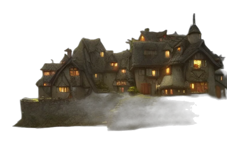 building, concept art, fantasy art, 3d render transparent PNG cut-out