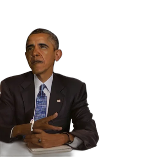 3d render, movie, still, barack, obama, tan, suit transparent PNG cut-out