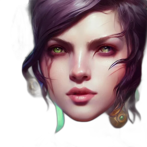 face, mask, jewelry, fantasy art, photorealistic, concept art, oil painting, green transparent PNG cut-out