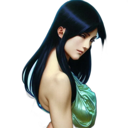 dress, jewelry, face, fantasy art transparent PNG cut-out