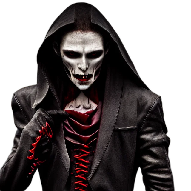 jacket, mask, concept art, comic book art, 3d render, photorealistic, photo, vampire transparent PNG cut-out