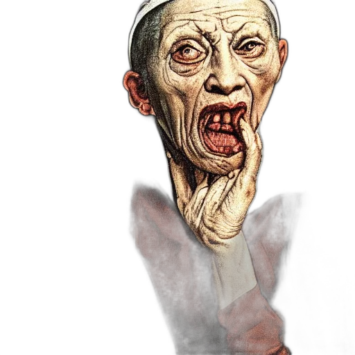 face, mask, staff, creature transparent PNG cut-out