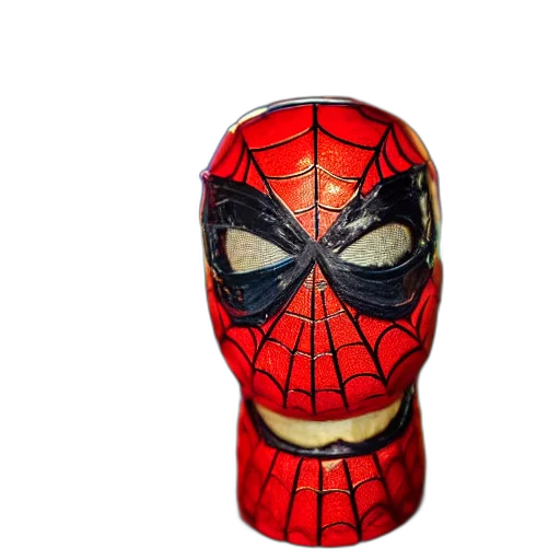 mask, hat, face, 3d render, comic book art, photorealistic, concept art, closeup transparent PNG cut-out