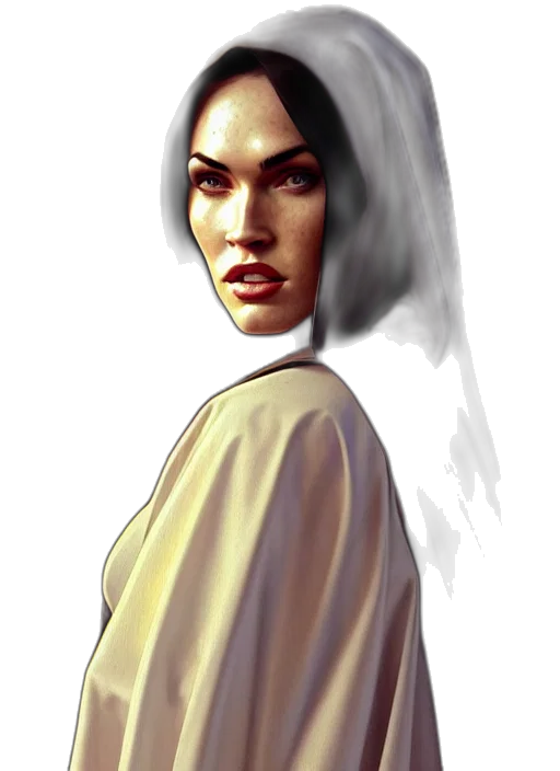 face, staff, dress, concept art transparent PNG cut-out