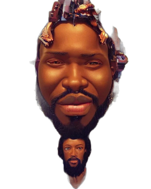 face, crown, mask, concept art transparent PNG cut-out