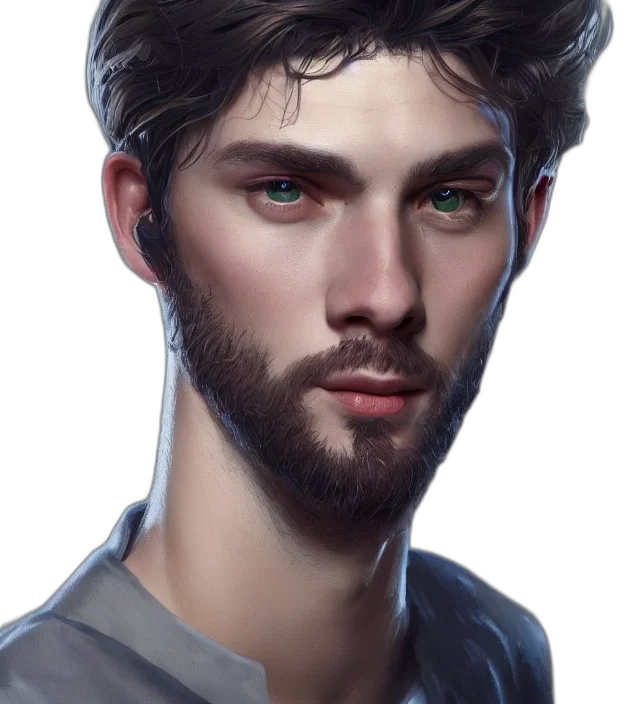 face, staff, hair, creature, photorealistic, fantasy art, concept art, oil painting transparent PNG cut-out
