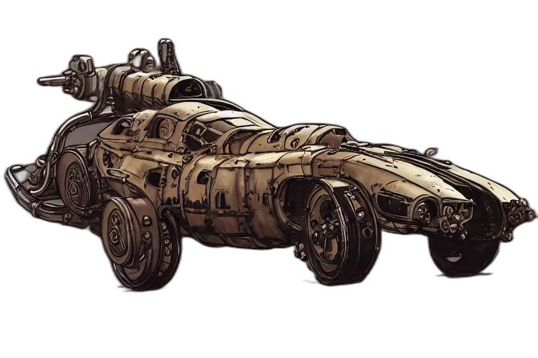 car, weapon, concept art, watercolor transparent PNG cut-out