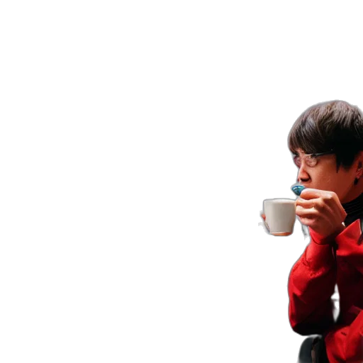 red, collection, vacation, photos, byun, baekhyun, drinking, tea transparent PNG cut-out