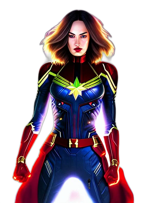 comic book art, concept art, cartoon, fantasy art, symmetry, gantz, portrait, megan transparent PNG cut-out
