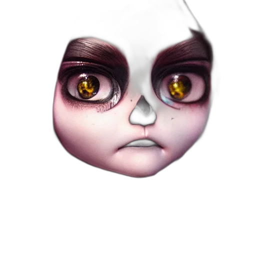 face, mask, creature, staff, 3d render, concept art, photorealistic, fantasy art transparent PNG cut-out