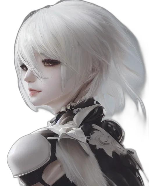 robot, face, mask, weapon, fantasy art, concept art, anime, photorealistic transparent PNG cut-out