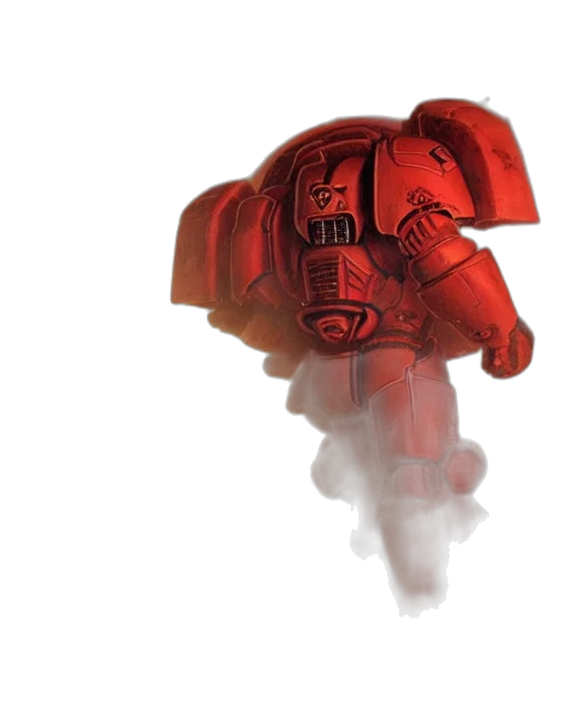 robot, mask, weapon, concept art, 3d render, photorealistic, fantasy art, red transparent PNG cut-out