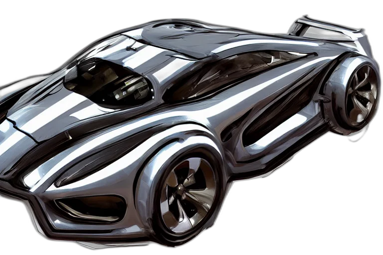 car, concept art, 3d render, photorealistic transparent PNG cut-out