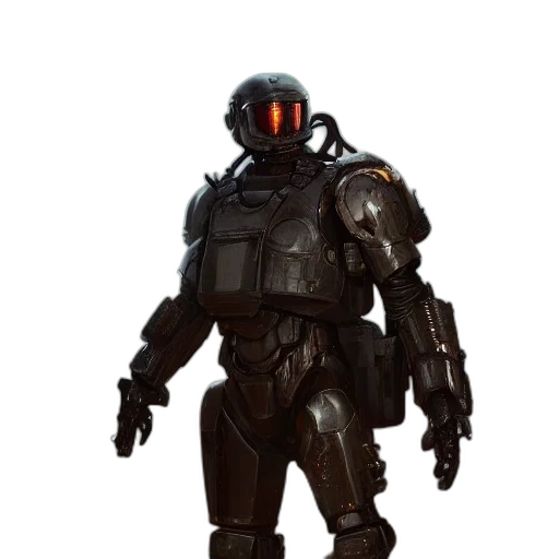 robot, creature, concept art, 3d render transparent PNG cut-out