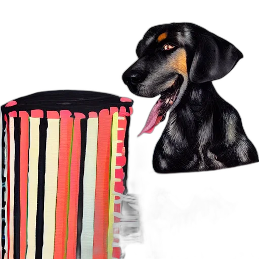 furniture, umbrella, staff, dog, plays, accordion, sitting, rim transparent PNG cut-out