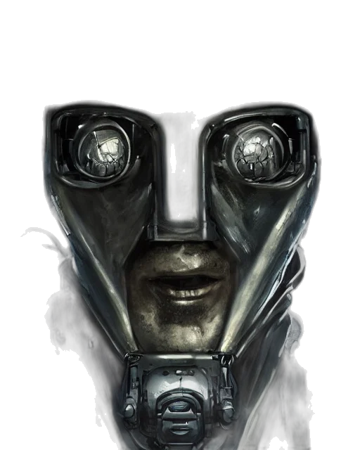 mask, robot, face, creature transparent PNG cut-out