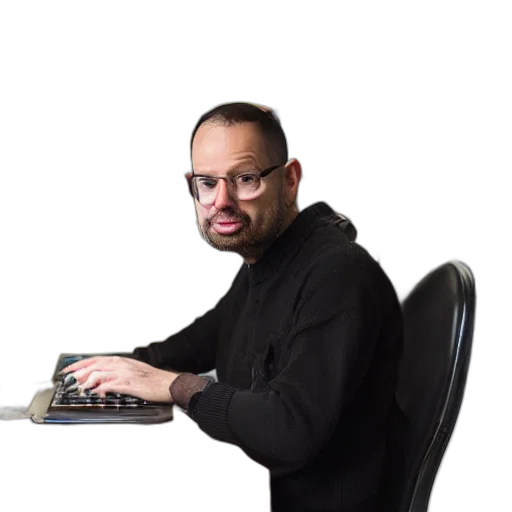 staff, jacket, face, robot transparent PNG cut-out