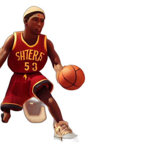 3d render, concept art, photorealistic, steve, curry, basketball, player, beautiful transparent PNG cut-out