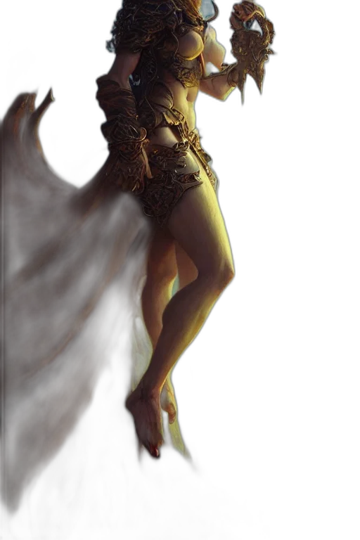 staff, dragon, dress, creature transparent PNG cut-out